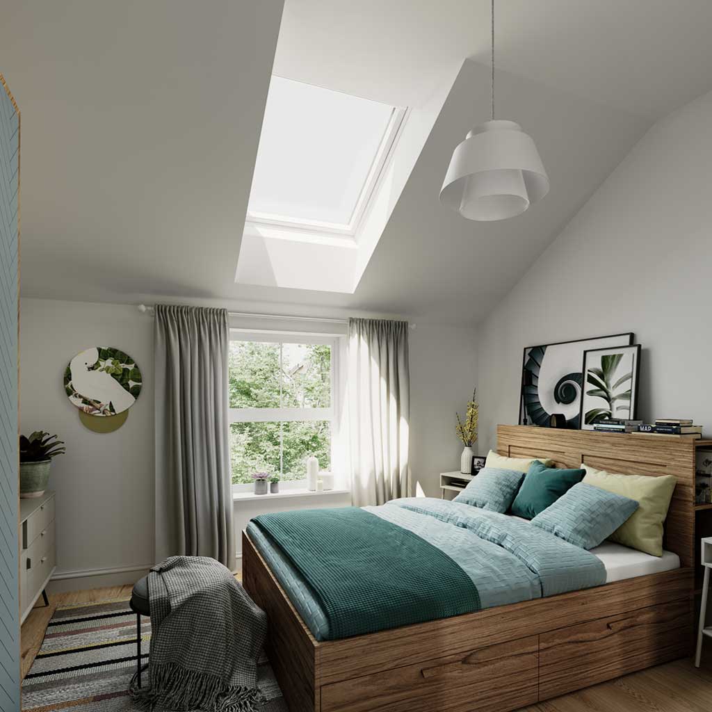 na plaatsen dakraam slaapkamer